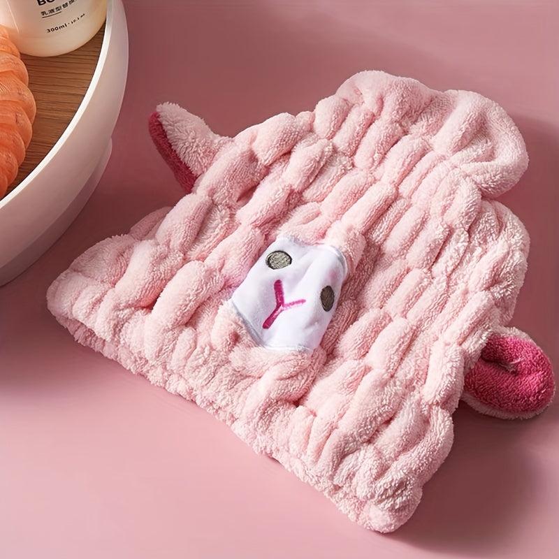 Cartoon Hair Drying Cap Coral Fleece Hair Towel Absorbent Quick drying
