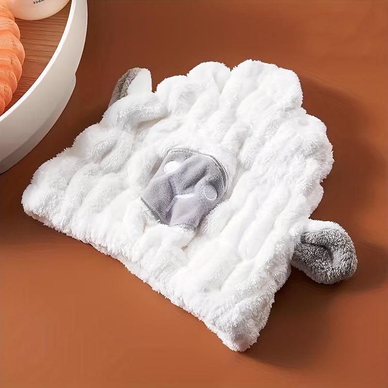 Cartoon Hair Drying Cap Coral Fleece Hair Towel Absorbent Quick drying