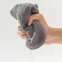 Coral Fleece Rabbit Ears Hanging Towel, Absorbent Soft Hand Towel