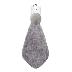 Coral Fleece Rabbit Ears Hanging Towel, Absorbent Soft Hand Towel