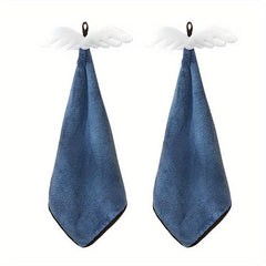 2pcs Cartoon Hand Towel Microfiber Drying Towel For Kids Soft Plush Fabric