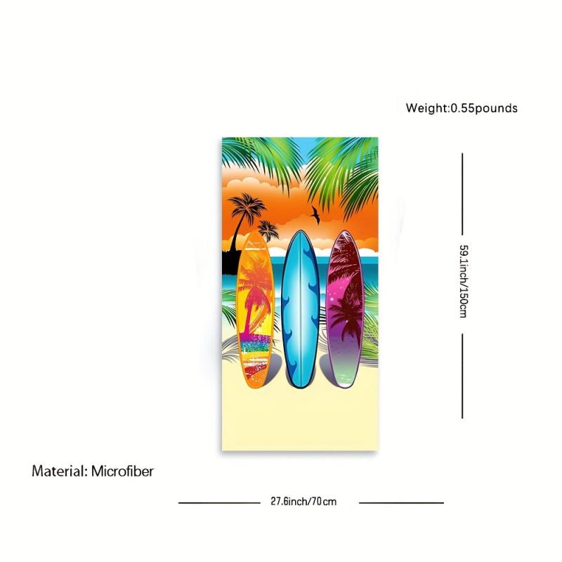 Surfboard Beach Towel Quick Drying Soft Absorbent Beach Towel