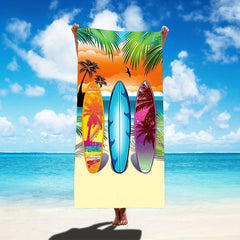 Surfboard Beach Towel Quick Drying Soft Absorbent Beach Towel