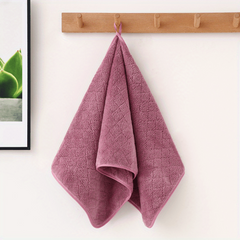 Soft Coral Fleece Hand Towel - Thick Absorbent Towel for Home Bathroom