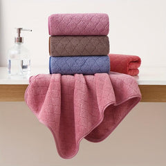 Soft Coral Fleece Hand Towel - Thick Absorbent Towel for Home Bathroom