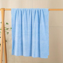 Soft Coral Fleece Bath Towel - Skin friendly Solid Absorbent Towel for Bathroom