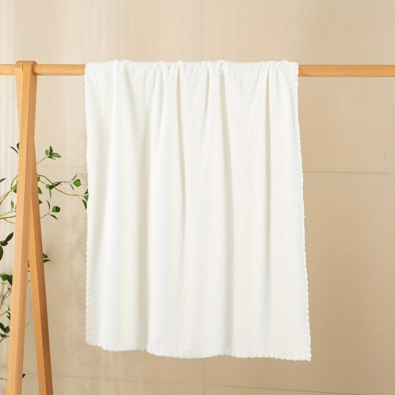 Soft Coral Fleece Bath Towel - Skin friendly Solid Absorbent Towel for Bathroom