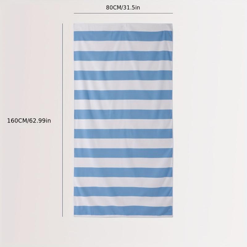 Striped Beach Towel Quick Drying Lightweight Sports Towel