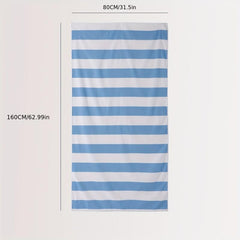 Striped Beach Towel Quick Drying Lightweight Sports Towel