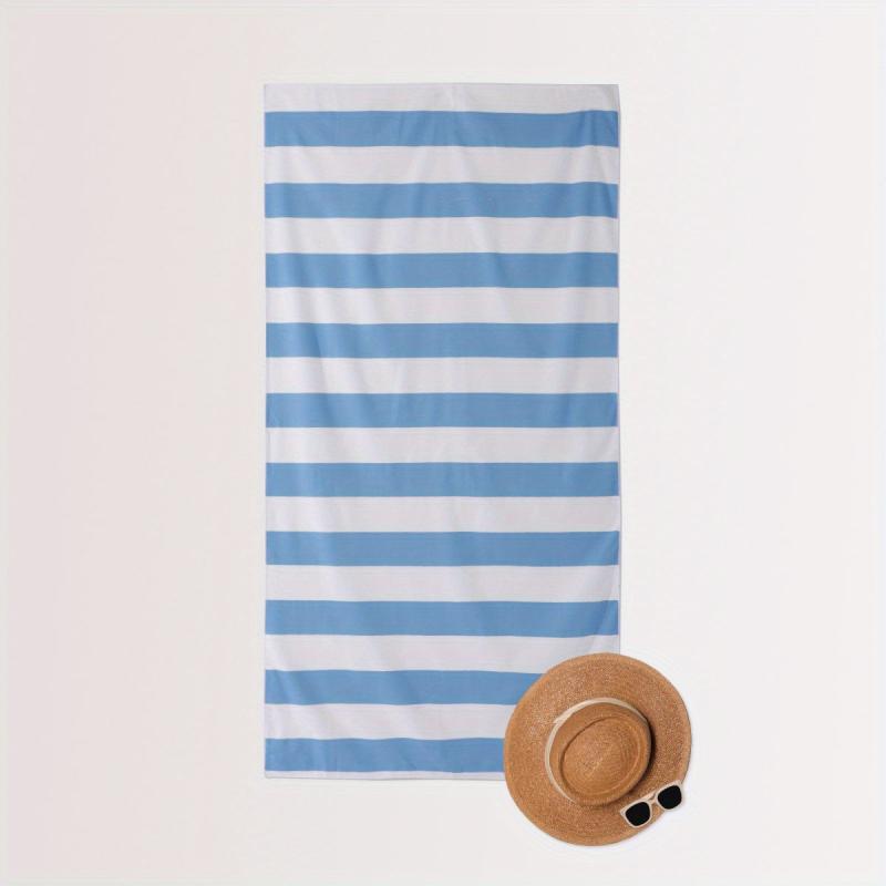 Striped Beach Towel Quick Drying Lightweight Sports Towel