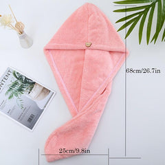 Quick Drying Coral Velvet Hair Cap for Women