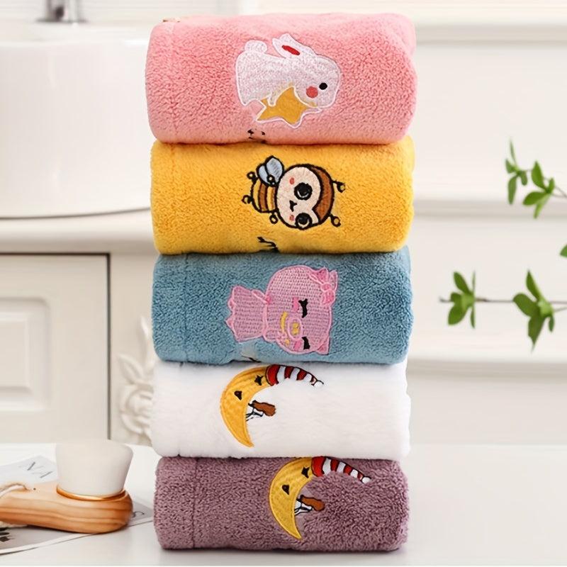 Cartoon Coral Hair Drying Cap Towel for Adults Soft and Absorbent