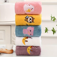 Cartoon Coral Hair Drying Cap Towel for Adults Soft and Absorbent