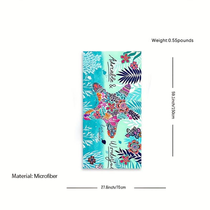 Bohemian Starfish Beach Towels Microfiber Quick Drying