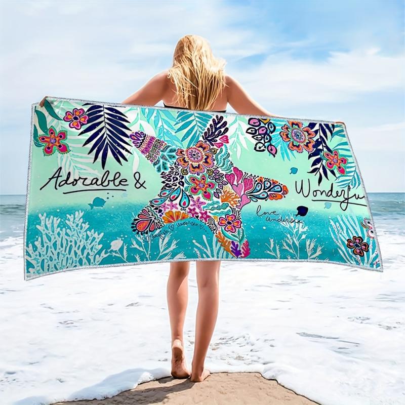 Bohemian Starfish Beach Towels Microfiber Quick Drying