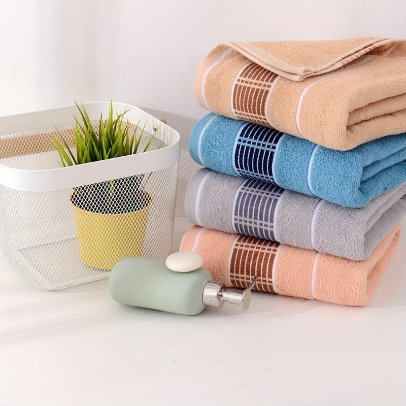 Soft Skin-friendly Bath Towel Absorbent Plain Towel 27x55in