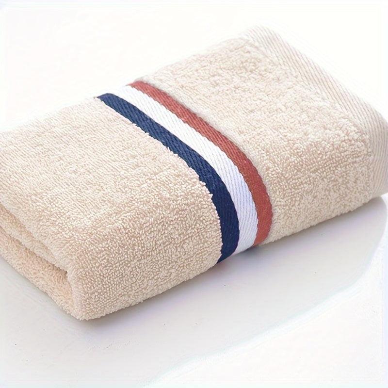 3pcs Striped Hand Towel Coral Fleece Soft Skin-friendly Hand Towel