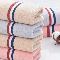 3pcs Striped Hand Towel Coral Fleece Soft Skin-friendly Hand Towel
