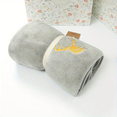 1pc Animals Embroidered Hand Towel Bath Towel Soft Skin friendly Face Towel