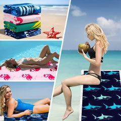 Pink Flamingo Beach Towel Quick Drying Soft Absorbent Towel 77x150