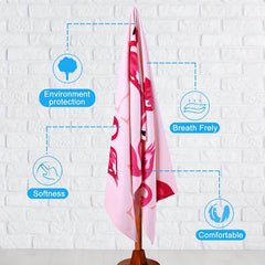 Pink Flamingo Beach Towel Quick Drying Soft Absorbent Towel 77x150