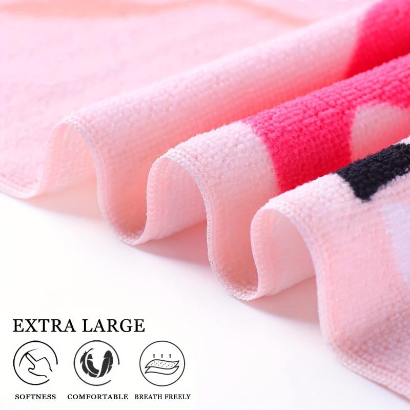 Pink Flamingo Beach Towel Quick Drying Soft Absorbent Towel 77x150