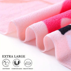 Pink Flamingo Beach Towel Quick Drying Soft Absorbent Towel 77x150