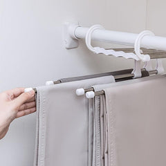 5 In 1 Magic Trouser Rack Hangers Stainless Steel Folding Pant Rack