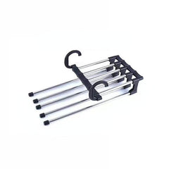 5 In 1 Magic Trouser Rack Hangers Stainless Steel Folding Pant Rack