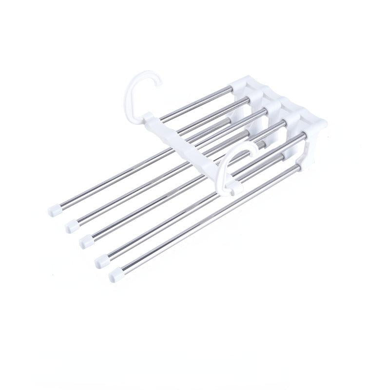 5 In 1 Magic Trouser Rack Hangers Stainless Steel Folding Pant Rack
