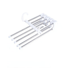 5 In 1 Magic Trouser Rack Hangers Stainless Steel Folding Pant Rack
