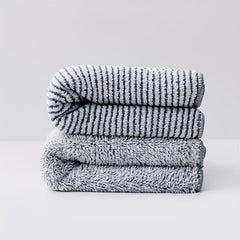 2pcs Antibacterial Bamboo Charcoal Hair Towels
