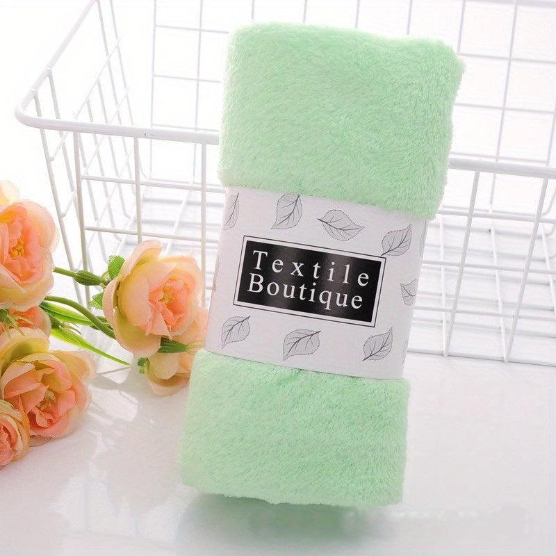 Soft Coral Velvet Towel, Absorbent Face Wash Towel, 30 x 59, Bathroom Supplies