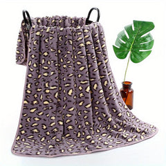 Leopard Printed Bath Towel Quick Dry Absorbent 28.55in