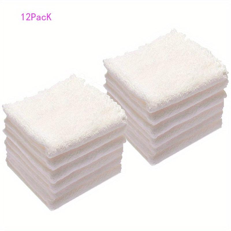 12pcs Soft Washcloths Coral Fleece Handkerchiefs Small Square Towel
