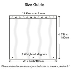 Clear Shower Curtain Liner 72x72