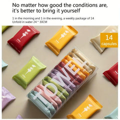 14pcs Disposable Compressed Towel Face Wash Towel Thickened Cotton Travel Towels