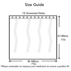 PEVA Shower Curtain, Conch Starfish Design, 71''x