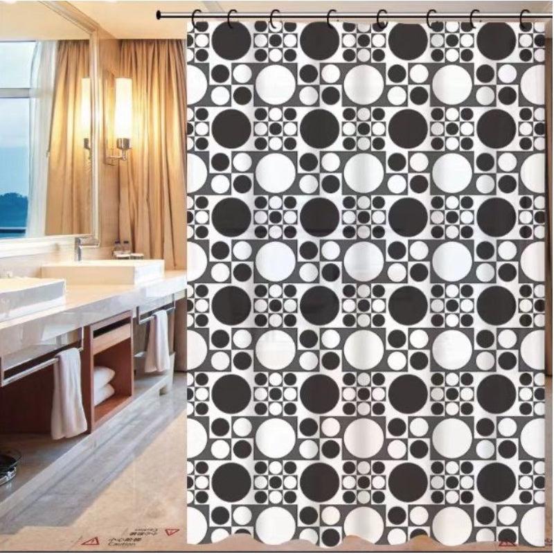 PEVA Shower Curtain, Conch Starfish Design, 71''x