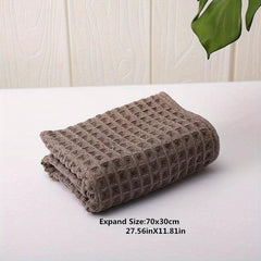 Soft Waffle Gridding Hand Towel 11.81''x27.56'' Solid Absorbent Household Wipe