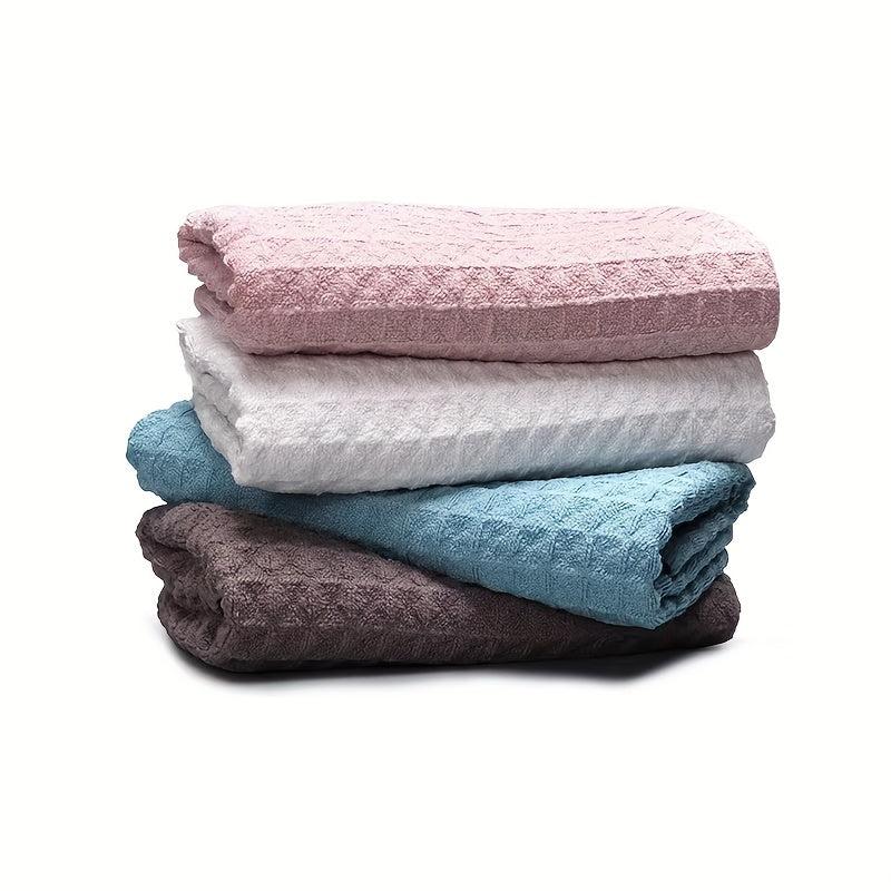 Soft Waffle Gridding Hand Towel 11.81''x27.56'' Solid Absorbent Household Wipe
