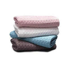 Soft Waffle Gridding Hand Towel 11.81''x27.56'' Solid Absorbent Household Wipe