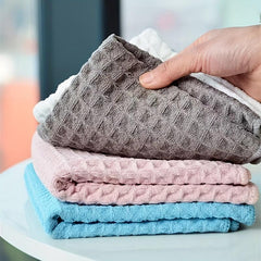 Soft Waffle Gridding Hand Towel 11.81''x27.56'' Solid Absorbent Household Wipe
