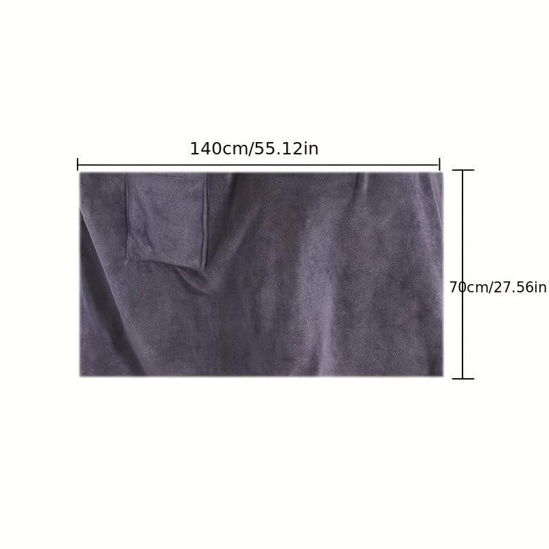 Men's Wearable Bath Towel Microfiber Elastic Band Soft Absorbent Shower Skirt