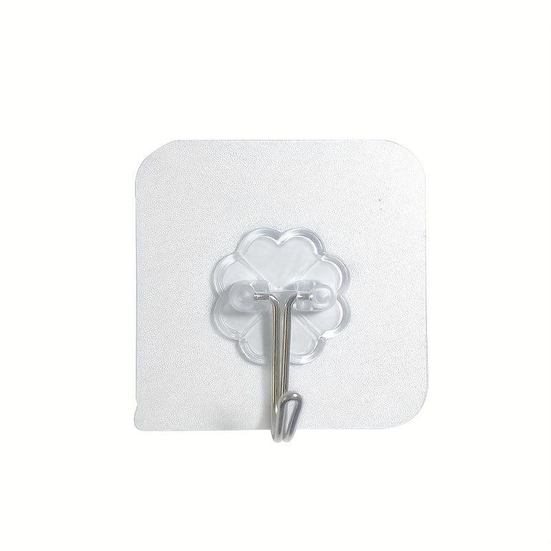 5pcs Clear Adhesive Hook Self Adhesive Sticky Hooks Waterproof Plastic Hooks
