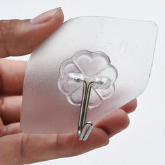 5pcs Clear Adhesive Hook Self Adhesive Sticky Hooks Waterproof Plastic Hooks