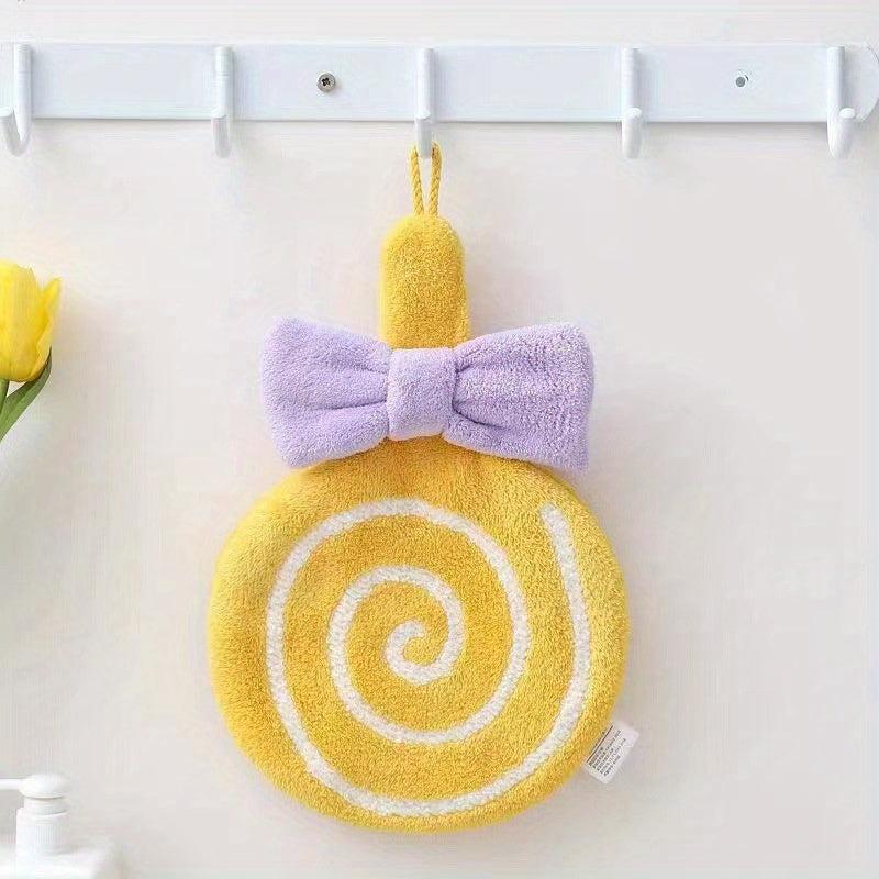 Lollipop Hand Towel Coral Fleece Absorbent Wipe Cloth