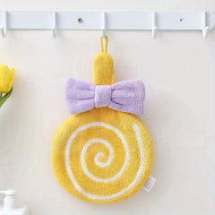 Lollipop Hand Towel Coral Fleece Absorbent Wipe Cloth