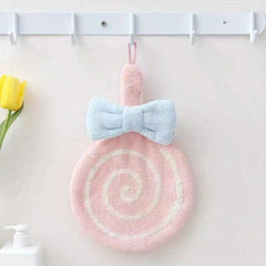 Lollipop Hand Towel Coral Fleece Absorbent Wipe Cloth