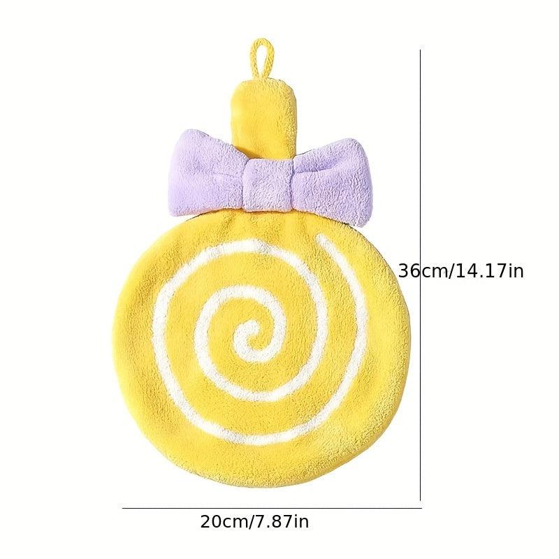 Lollipop Hand Towel Coral Fleece Absorbent Wipe Cloth